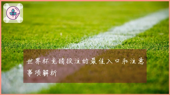 世界杯竞猜投注的最佳入口和注意事项解析